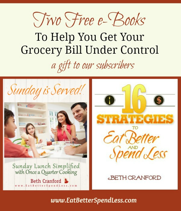 Two free e-books to help you reduce your grocery budget