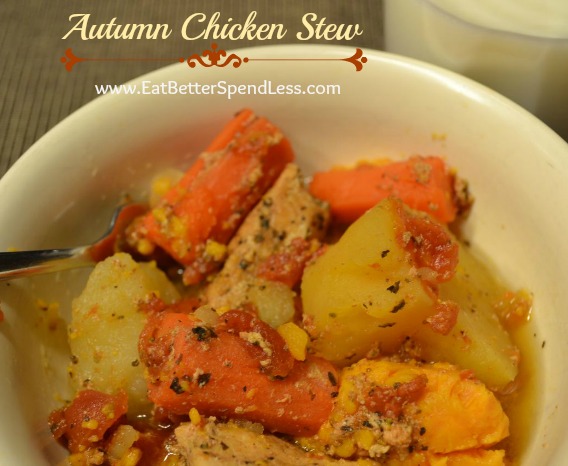 Autumn Chicken Stew:This is a beautiful stew that incorporates unusual flavors that work together to make a delicious dish. 