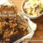 Slow Cooker Barbecue Beef with easy homemade barbecue sauce